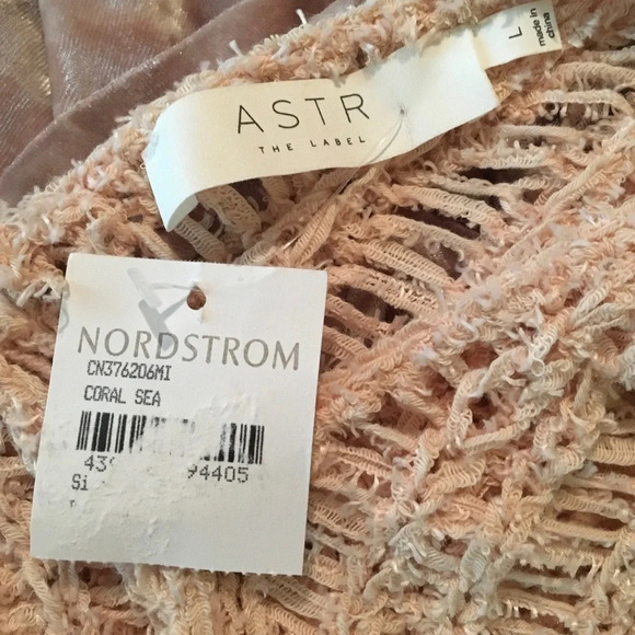 ASTR The Label Coral Knit Sweater Pullover NWT L - Picture 5 of 6